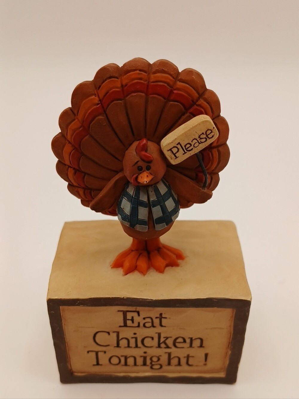 Suzi Skoglund "Eat Chicken Tonight" Turkey on Block